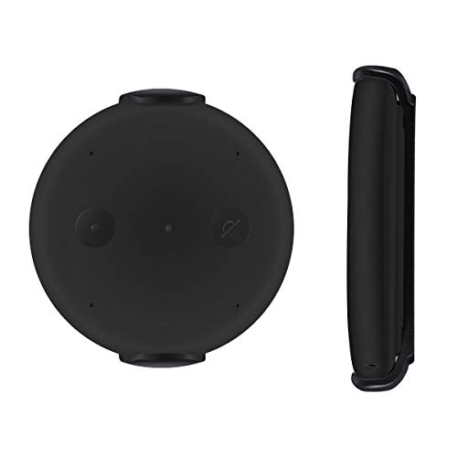 Wall Mount Holder 2 Pack Compatible with Echo Input, Caremoo Simple Design Wall Hanger Brackets for Space Saving, Screws/Tape Installation Anywhere (Black) - Thumbnail 2