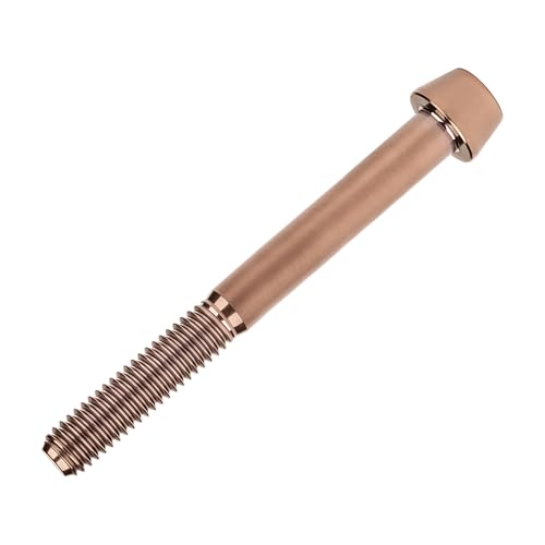 Image of Titanium Ti Bolt M5x9 16 18 20 25 30 35 40 45 50 55 60mm Tapered Head Screws Pack of 4 (M5x60mm, Bronze)