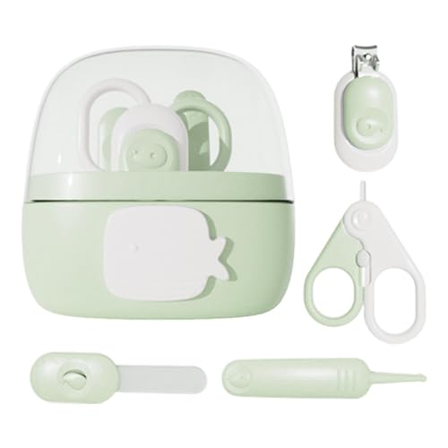 Kit de uñas para bebés, kit cortaúñas para bebé,Cortaúñas de dibujos animados, tapa antipolvo | Juego de tijeras de uñas, pinzas de lima, tijeras, cuidado de aseo seguro para