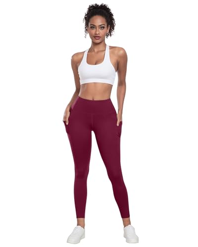 LZYVOO Leggings with Pockets for Women, 6 Packs Soft High Waisted Tummy Control Workout Yoga Pants3
