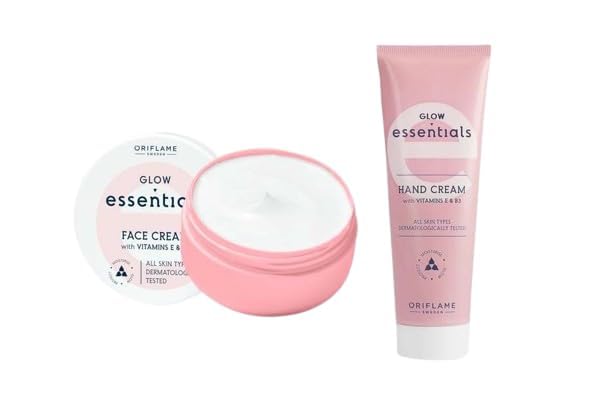Glow essentials face cream with vitamins E and B3-75 ml and Essentials Glow Hand Cream with vitamins E and B3-75 ml and NOVAGE Brilliance Infinite Luminosity SET-image-4