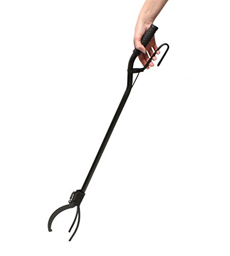 Redneck Convent Heavy-Duty Log Grabber Fire Tongs Poker Tool With Spring Handle And 3 Prong, 36In – Place Wood On Campfire Fireplace #TOP2