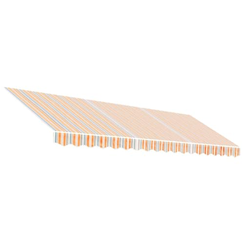 Toile d'auvent rayée 4,5x3,5m en polyester imperméable