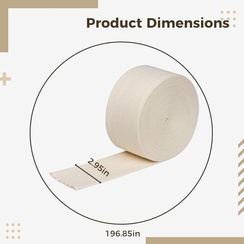 Venda elástica tubular de algodón, envoltura transpirable de alta elasticidad, soporte para brazos, piernas y muslos, compresión firme, cuidado post-lesión miniatura 3
