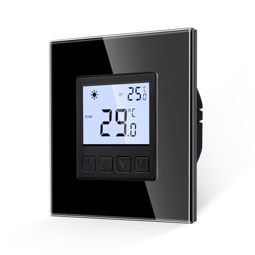 JIMEIDA Digital Programmierbar Thermostat Heizung Schwarz...