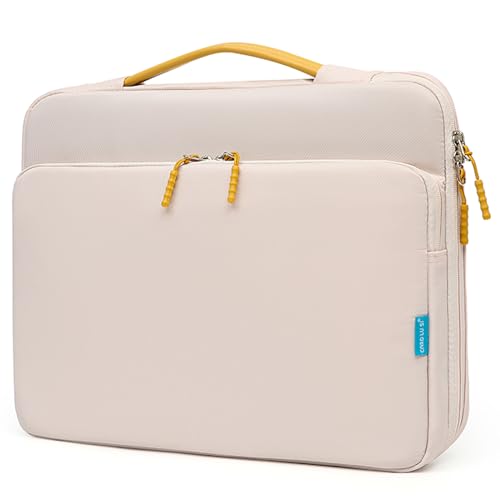 Veki 15-16 Zoll Laptop Hülle Tasche Wasserdicht, 360°Tasche Hülle Rundumschutz Laptop Aktentasche, Stoßfeste Notebook Case Hüllen Schutzhülle für MacBook, HP, Dell, Lenovo, Asus Notebook (Weiß)