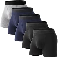 5-Pack Men's Cotton Loose Fit Pack Boxer Shorts