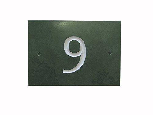 Green Slate House Number (1-99) (No 9) — image 1