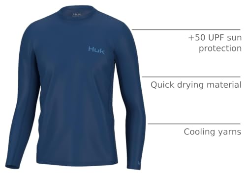 Image of HUK Men's Icon X Long Sleeve Shirt, Performance Fishing Shirt