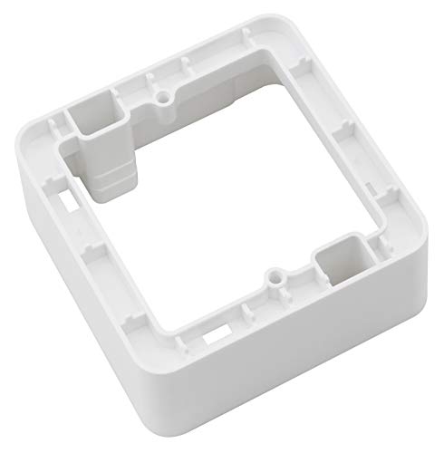 MC POWER - 1-fach Aufputz-Rahmen | CUP | Abdeckrahmen für Schalter und Steckdosen | robustes Design, einfache Montage, weiß, poliert