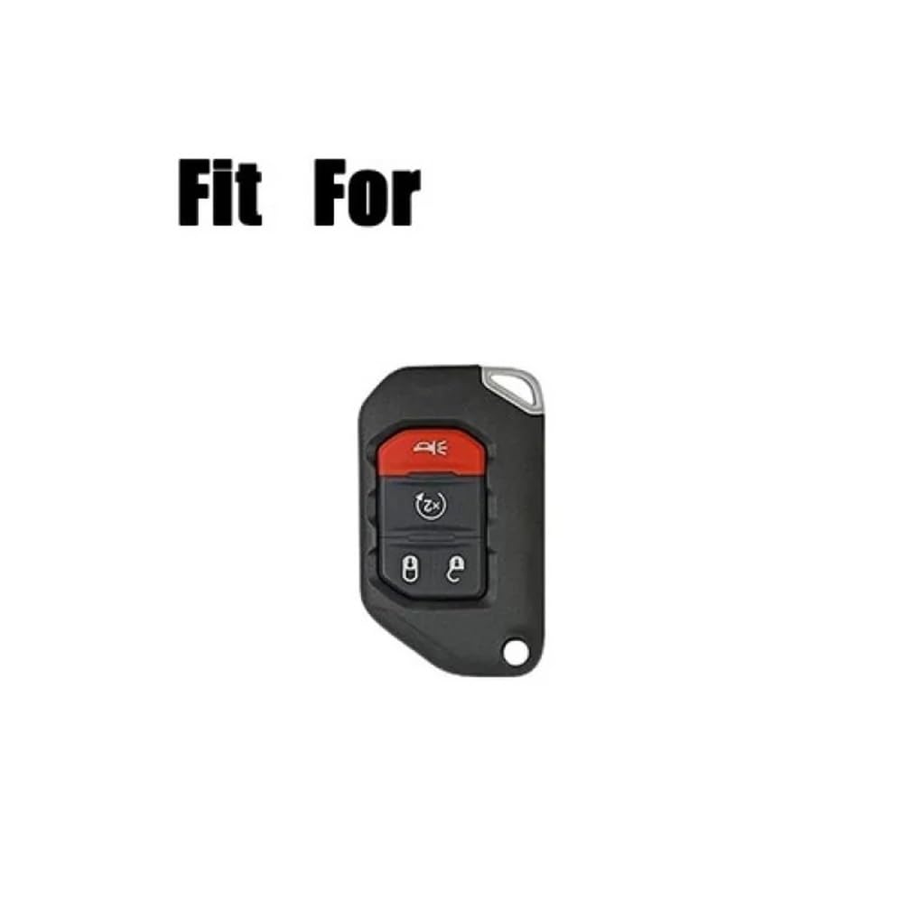 para Llave de Coche Funda para Mando a Distancia de Coche para JT, para Gladiator, para Wrangler para JL(Red)