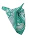 Octopus Bandana, Mint Green, Hand Printed Handkerchief, 100% Cotton, Hair Scarf, 22