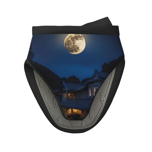 Guantes de horno de silicona resistentes al calor, diseño de luna llena en la noche, regalo para cocinar