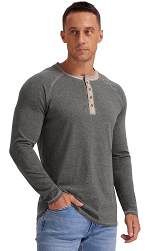 Image of Sailwind Mens Henley Long /Short Sleeve T-Shirt Cotton Casual Shirt