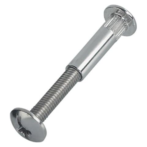 City Deco Centre M6 Connecting Screws Complete Fitting - Nickel Plated (Pack of 10) (Length: 20mm/For Wood Thickness: 36-46mm) Cover