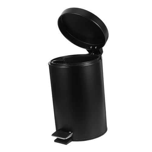 Poubelle pour bureau et cuisine VICASKY noire mate avec pédale pratique et silencieuse