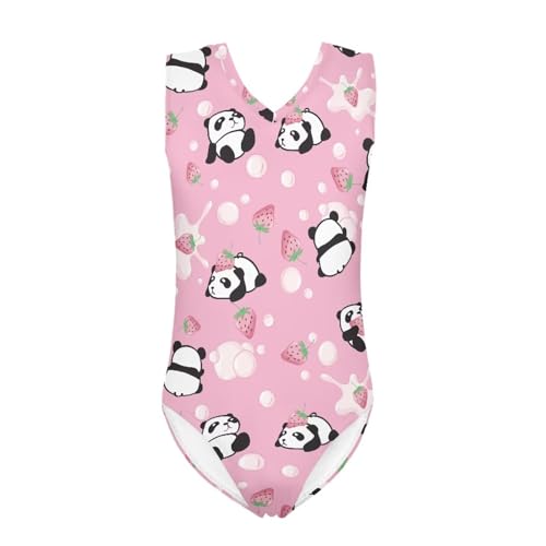 Image of Biyejit Girls Leotards Dance Sport Wear Gymnastics One-Piece Swimwear for Kids 3-14 Years