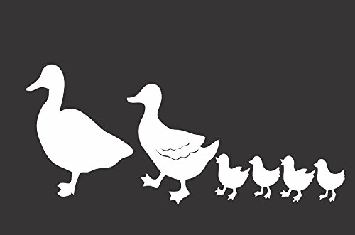Duck Family- Die Cut Vinyl Window Decal/sticker for Car , Truck, Laptop 3.5"x8"