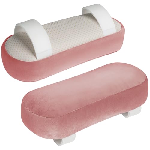 AmazeCov Pacote com 2 almofadas de apoio de braço antiderrapantes para cadeiras de escritório e jogos - Travesseiro ergonômico de suporte de antebraço para mesa, computador e cadeira de rodas