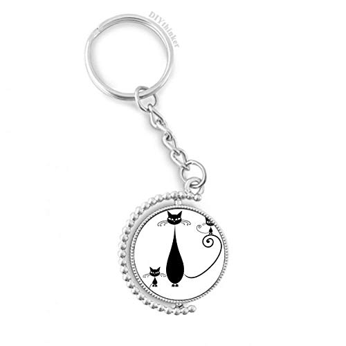 Llavero de gato negro de Halloween ideal para regalar a amigos