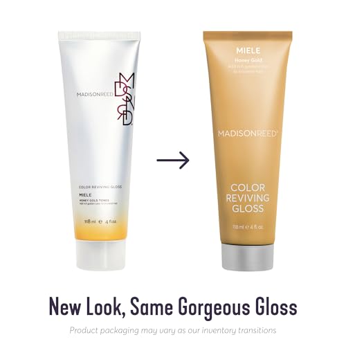 Image of Madison Reed Color Reviving Gloss - Miele Honey | Semi-Permanent, Color Depositing Gloss for Dark Blonde to Brown Hair, Adds Honey Gold Warmth & Shine, Ammonia-Free