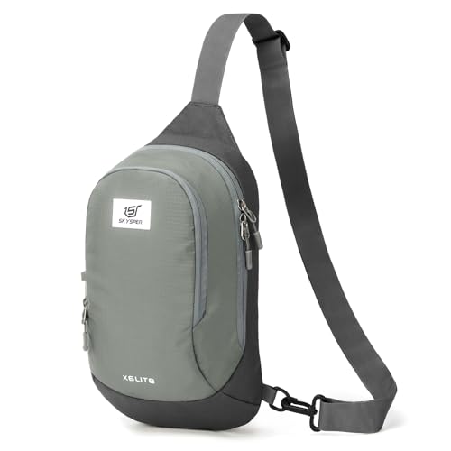 SKYSPER Zaino Monospalla 6L, Antifurto Borsa a Spalla con RFID Tripla Protezione Sling Bag per Viaggio Trekking Sport iPad