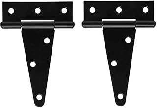 4 Inch Heavy Duty T Strap Shed Door Hinges 2 PCS Black Barn