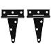 4 Inch Heavy Duty T Strap Shed Door Hinges 2 PCS Black Barn Door Gates Tee Hinge Wrought Hardware Iron Rustproof