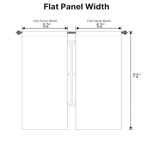Image of H.VERSAILTEX White Curtains Thermal Insulated Window Treatment Panels Room Darkening Privacy Assured Drapes for Living Room Back Tab /Rod Pocket Bedroom Draperies, 52 x 72 Inch, 2 Panels