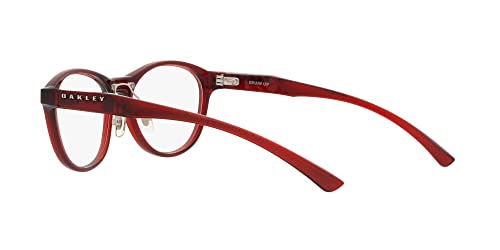 Oakley Women's OX8057 Draw Up Round Prescription Eyewear Frames, Polished Transparent Brick Red/Demo Lens, 54 mm - image 5