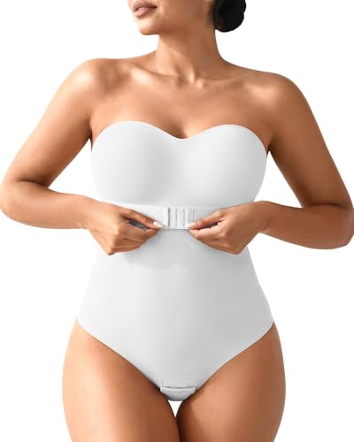 Image of Shapewear Bodysuit Tummy Control Strapless Bra Shapewear for Women Strapless Faja Body Shaper Thong Light Shapewear