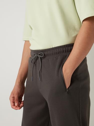 Image of Bewakoof Men's Solid Oversized Fit Cotton Joggers