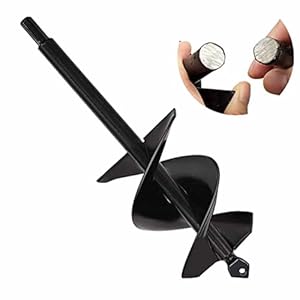 vijzel boor Zwart 8x30cm Grondboor Spiraal Tuin Boor Tuin graafmachine boor Professionele boor voor vijzel Tuin Planter Bulb Auger Boor Tuin AugerZ