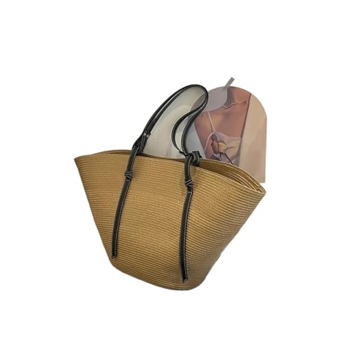 Straw Bag Large Straw Bag Beach Shopping Bags Rattan Woven Shoulder Bag Women Handmade Straw Basket Handbags Summer