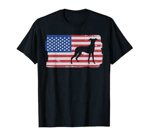 Whippet Lover USA Flag Funny Whippet proprietario amante dei cani Maglietta