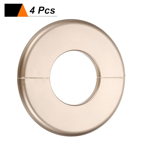 Placas de plástico ABS autoadhesivas de 51 mm redondas doradas para tubos 4