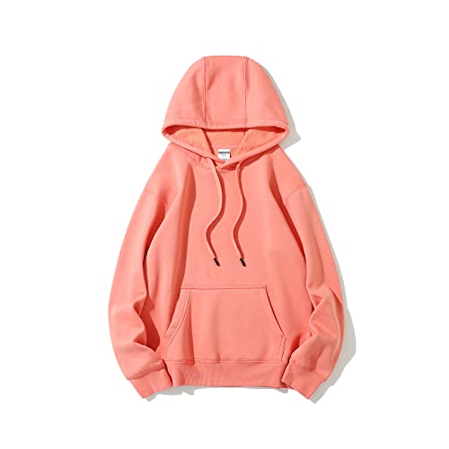 Pull à capuche en polaire vêtement chaud automne hiver Legou orange rouge