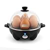 DASH Electric Rapid Egg Cooker for Hard Boiled/Poached/Scrambled Eggs or Omelets with Auto Shut-Off Feature, Black, 7 Egg Capacity