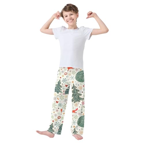 Boys' Pants Christmas Gnomes Santa Claus Fox Tree Long Bottoms Jogger Pants Elastic Waist Trousers with Pockets S-XL2