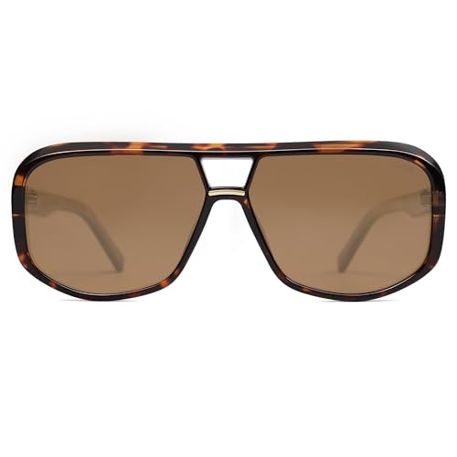 SOJOS Oversized Aviator Sunglasses Womens Trendy 70s Retro Polarized Trendy Womens UV 400 Shades SJ2304