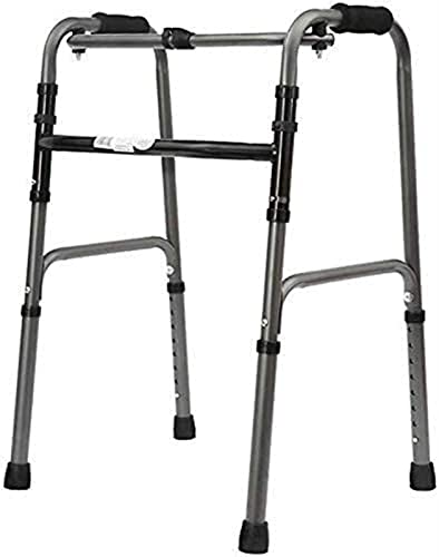 Cadre de marche pour fauteuil roulant en aluminium avec plaque de bain et 8 hauteurs réglables