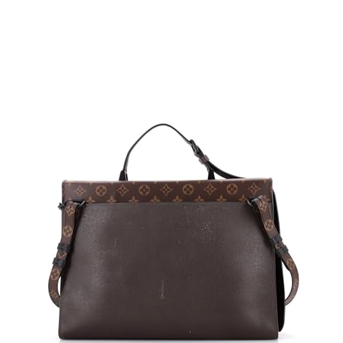 Pre-Loved Robusto Briefcase Monogram Canvas and Taiga Leather, Brown3