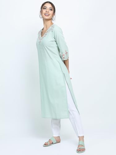 Image of Vishudh Women's Kurta | Regular Fit | Trendy Ethnic Top for Everyday Comfort