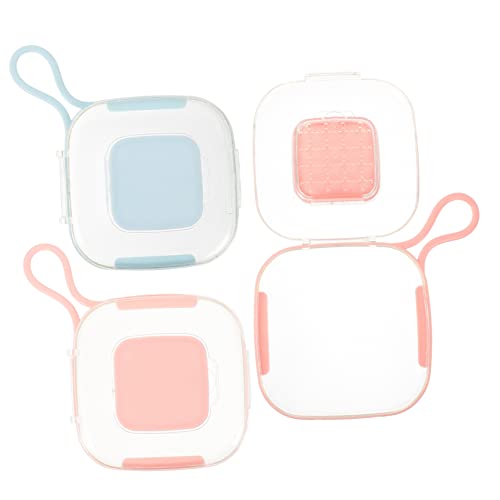 FOMIYES 3個 ポータブル収納ボックス 日常使いのポータブルケースチック保存容器 コイン ミニプラケース ポータブル収納ケース クリアケース 小物ケース シリカゲル 子 ピル 運ぶ