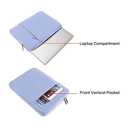 Image of MOSISO Laptop Case 13 inch, 13 inch Laptop Sleeve Compatible with MacBook Air M4 M3 M2 M1 2025-2018 / Pro M2 M1 2025-2016, Polyester Vertical Computer Sleeve Bag with Pocket, Pastel Blue