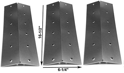 Heat Shield for Nexgrill 720-0057-3B, 720-0057, Master Chef G20801, Coleman 9990-132, 9990-132D, 9990-142, 5100, 5110 Grill Models- 3Pack
