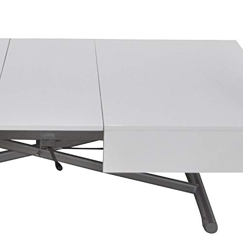 Table basse gain de place modulable pour apéritifs et dîners salon