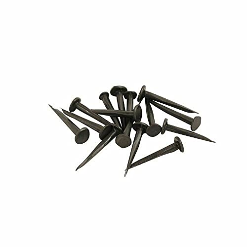 25mm Upholstery Tacks Black Blued Steel Carpet & Furniture Pins 50 Pack