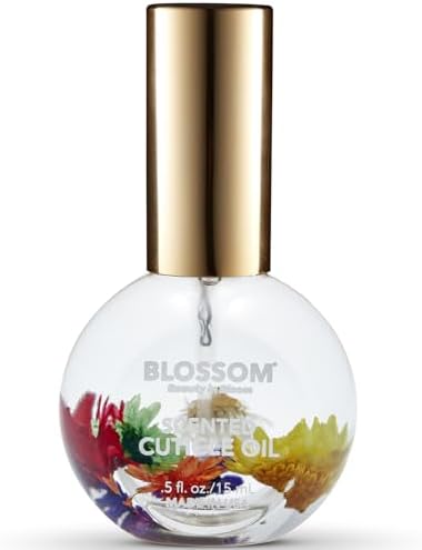 Blossom Hydrating, Moisturizing, Strengthening, Scented Cuticle Oil, Infused with Real Flowers, Made in USA, 0.42 fl. oz, Mandarin Orange