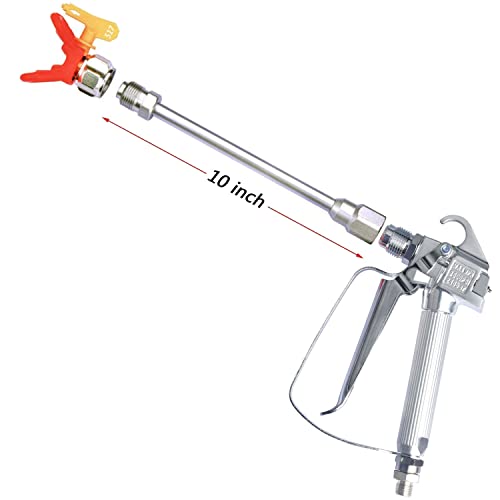 Jwgjw 120028 Airless Paint Spray Gun,High Pressure 3600 Psi /517 Tip Swivel Joint With 10 Inch Extension Pole #TOP1